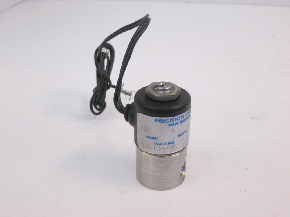 Precision Dynamics A2013-PF Solenoid 2-Way Valve, 300 PSIG, Used