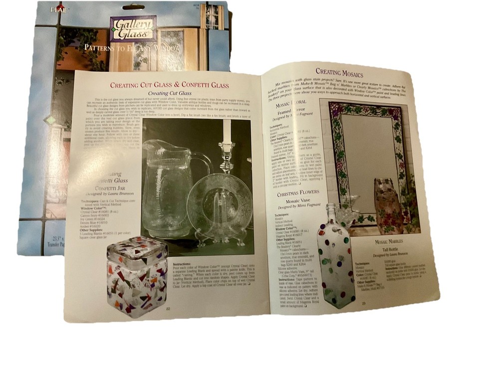 Vintage Gallery Glass Beginners Guide Book And Patterns Instructional