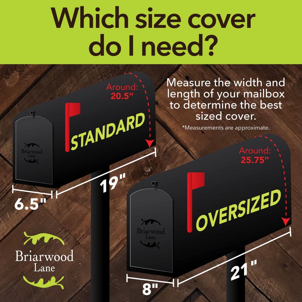 Briarwood Lane American Wreath Rustic Mailbox Cover