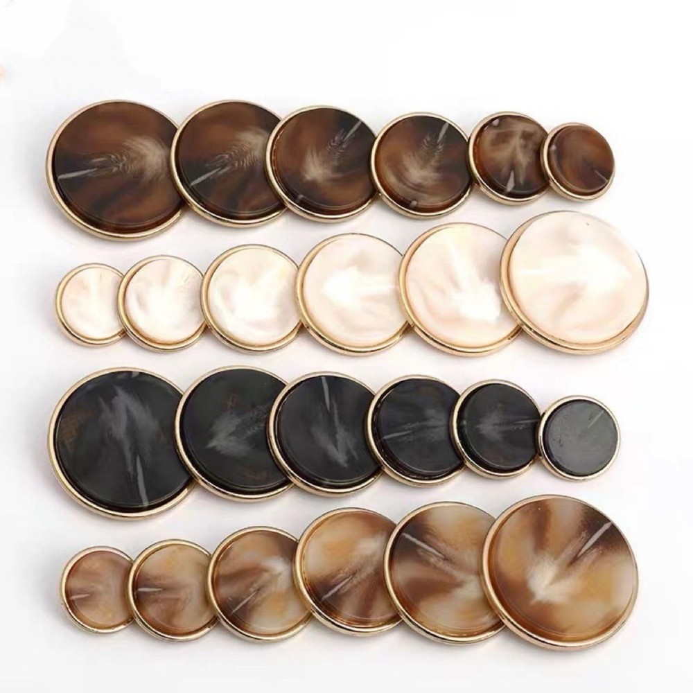 5 PCS Fashion Metal Pattern Round Button Arrow Pattern Button for Clothes Sew...