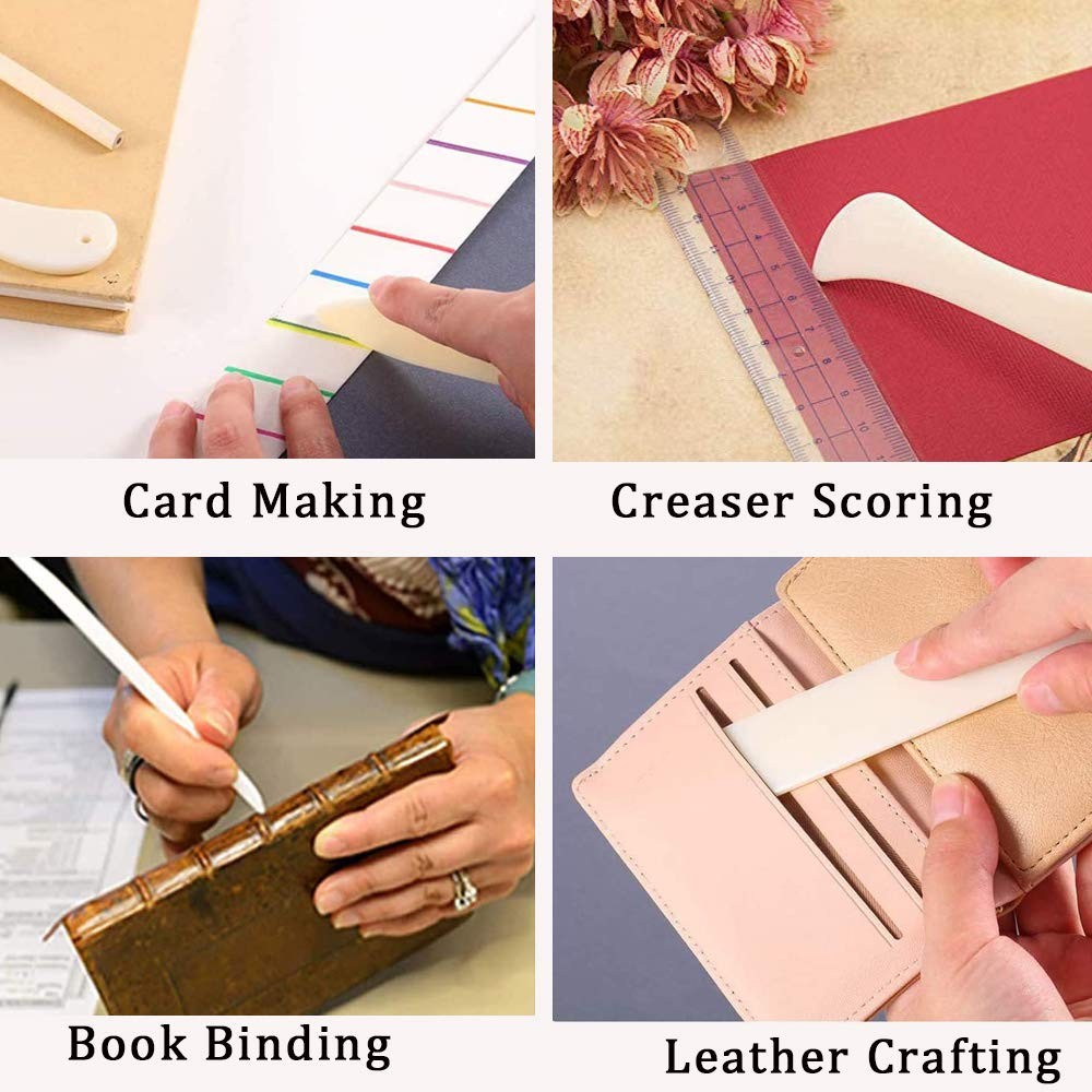 Paper Creaser Burnishing Tool Set Scoring Folder for Card Making Bookbinding