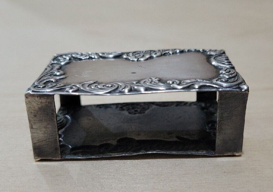 Vintage Sterling Silver Match Box Holder, See Hallmark