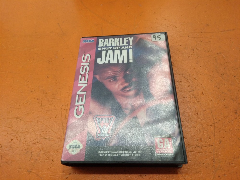 ⭐️⭐️⭐️⭐️⭐️ Barkley Shut Up And Jam! Sega Genesis **Empty Case**