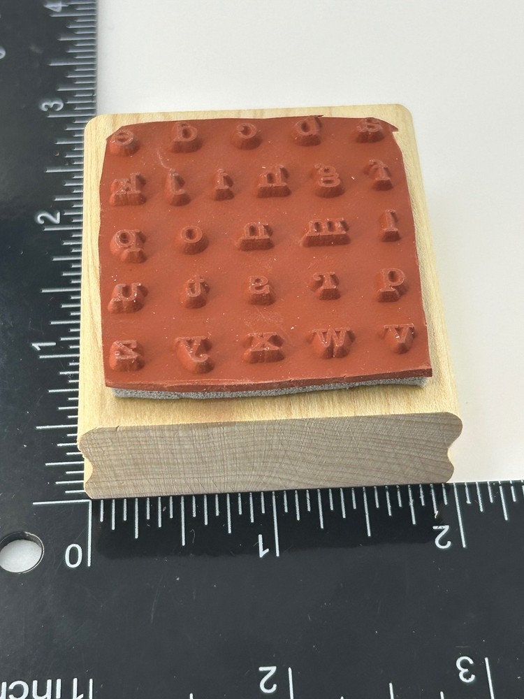 Stampin' Up! Lowercase Alphabet Rubber Stamp Block Letters Set