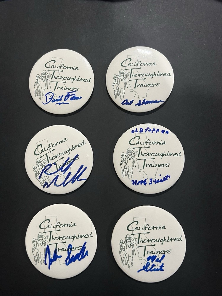 Autographed Trainer Buttons