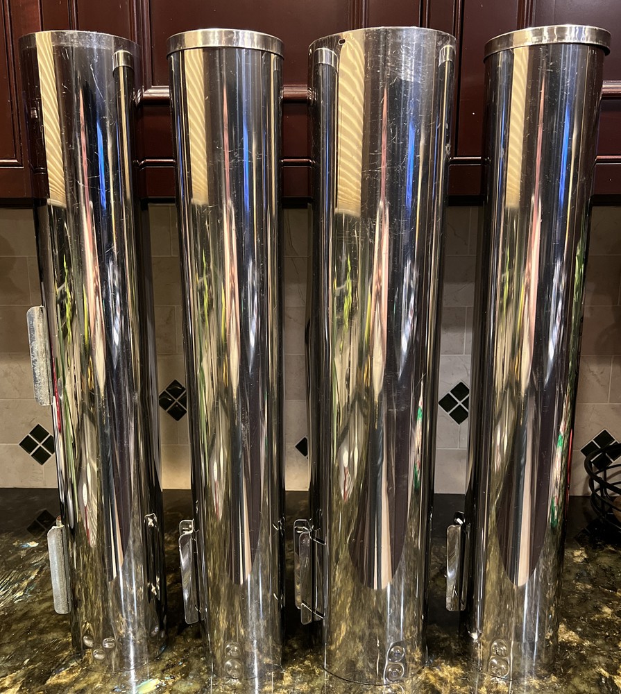 4 Modular Systems Cup Dispenser Wall Mount Pull-Type Stainless Restaurant Lot
