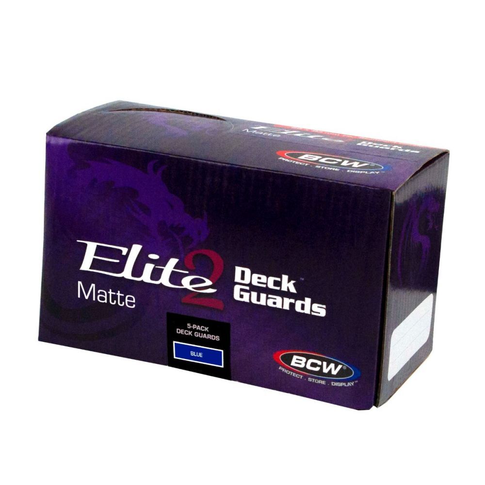 PACK OF 100 Standard Sized Deck Guards - Elite2 - Matte - Blue