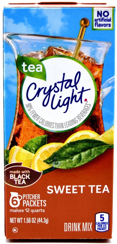 8 12-Quart Boxes Crystal Light Sweet Tea Drink Mix