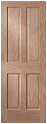 4 Panel Craftsman Raised Panel Red Oak Stain Grade Solid Core Interior Doors