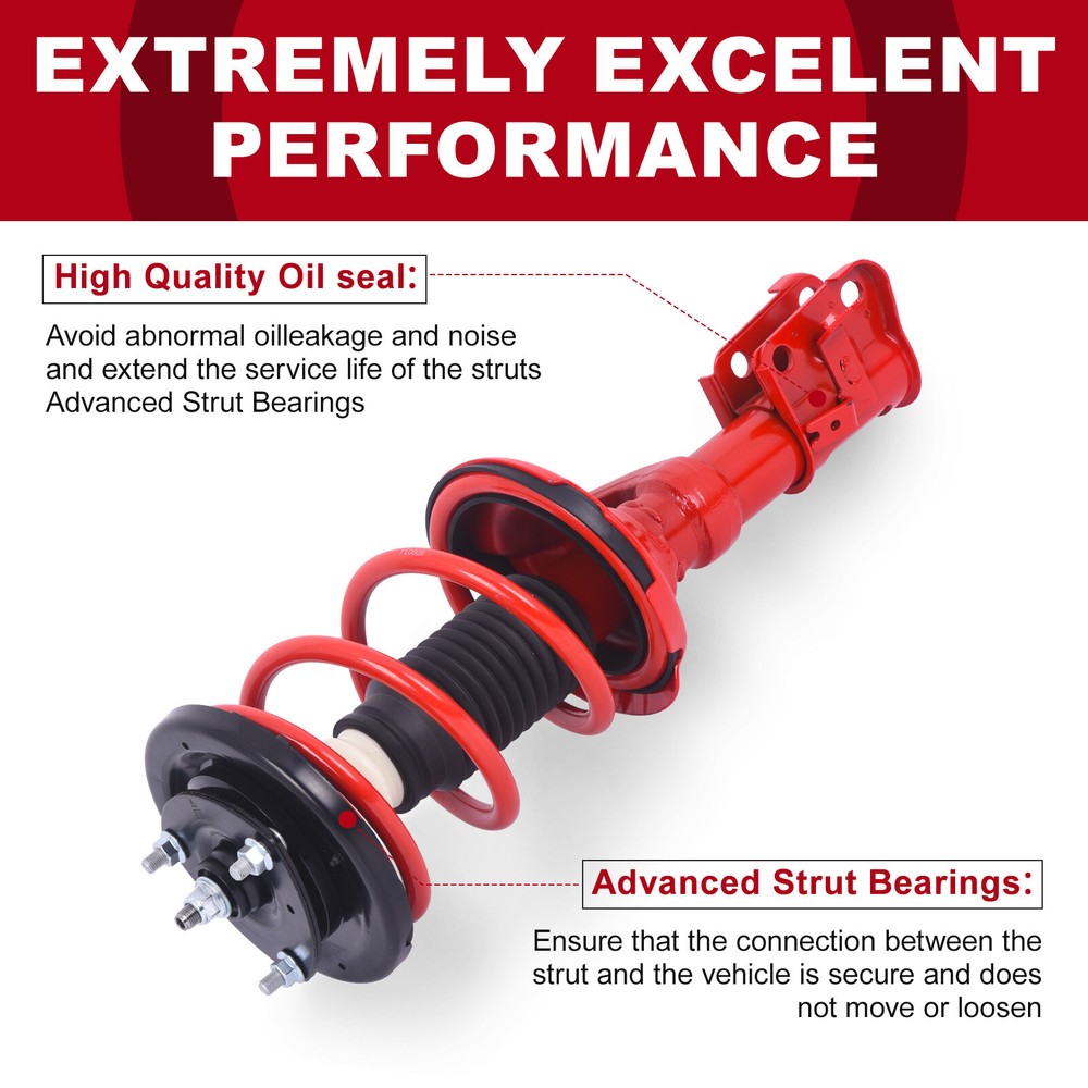 Pair Front Struts w/Coil Spring Assembly for 2002 2003 2004 2005 2006 Honda CR-V