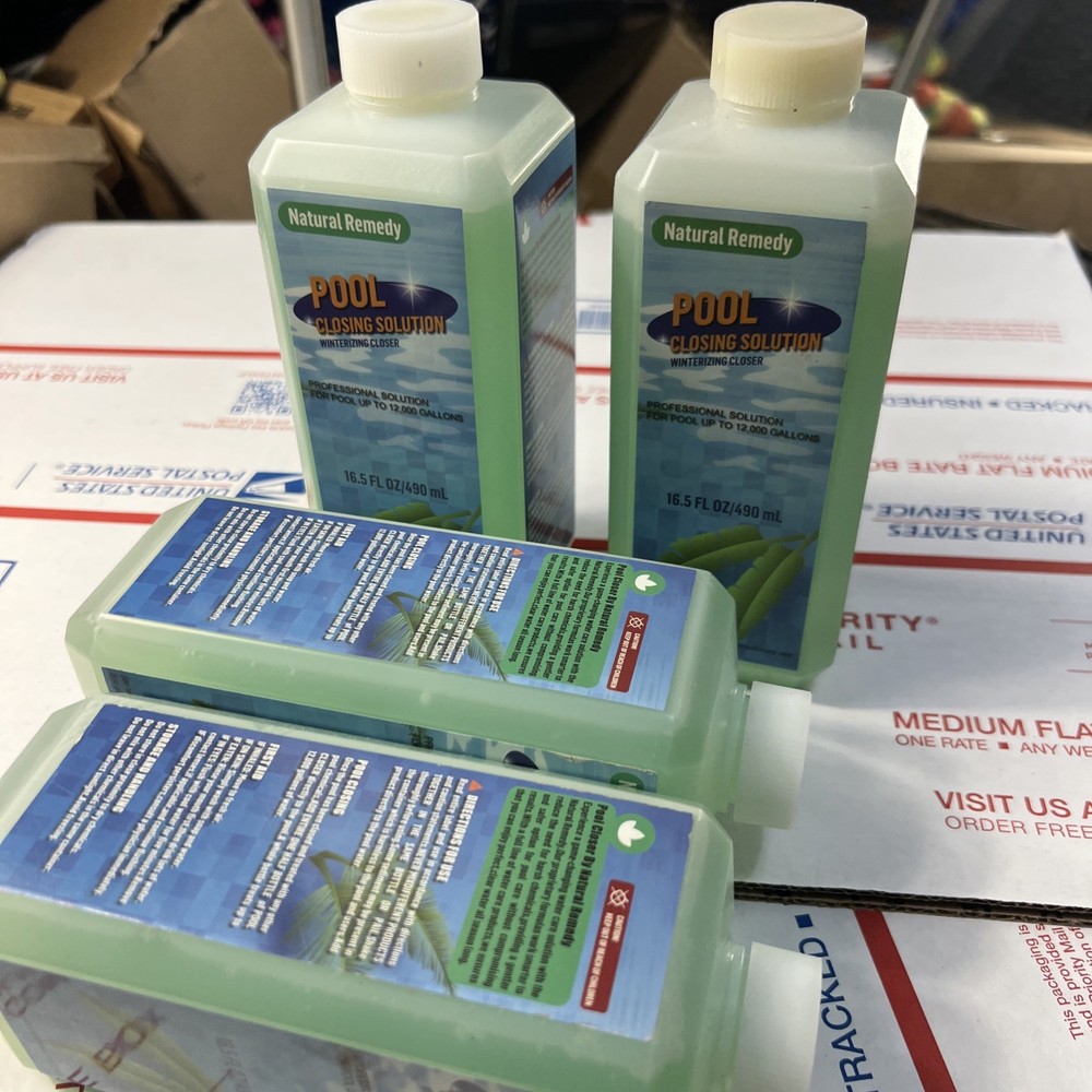 Pool Closing Solution Natural Solution 16.5 Fluid Oz Green Liquid 4 Pack