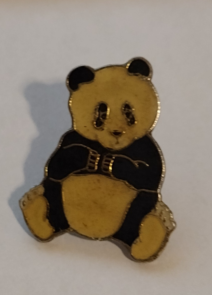 Panda Bear Sitting Small Tack Pin