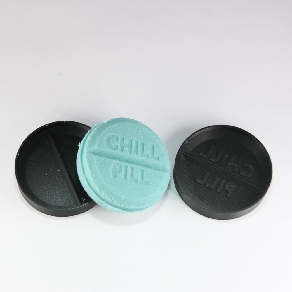 CHILL PILL Bath Bomb Mold, DIY original BathBombs Set 3D Printed Kit