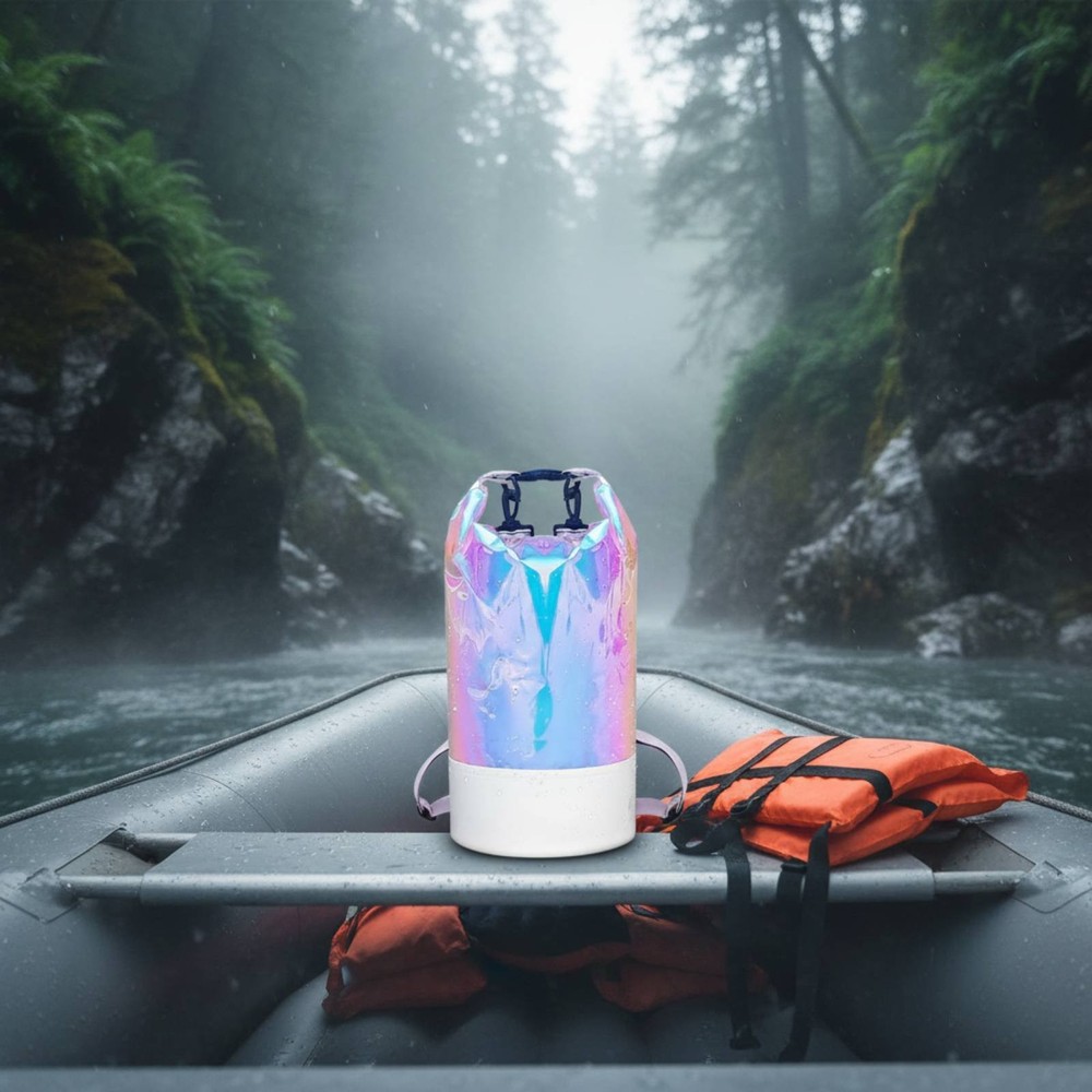 Iridescent Waterproof Pail Bag Multi-Functional Roll Top Waterproof Pack