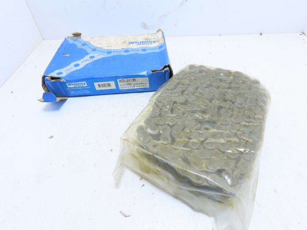 Whitney 80-2CB  COT Cottered 1"Pitch Precision Roller Chain 10'FT W/Master Link