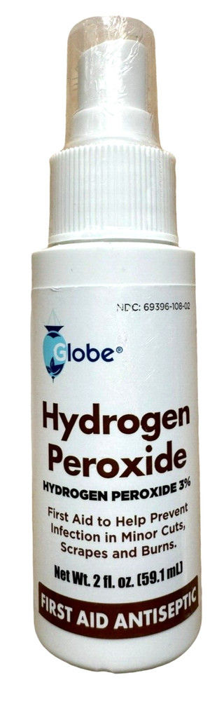 3% Hydrogen Peroxide First Aid Antiseptic Spray - 2 oz - Globe - Ex: 6/26