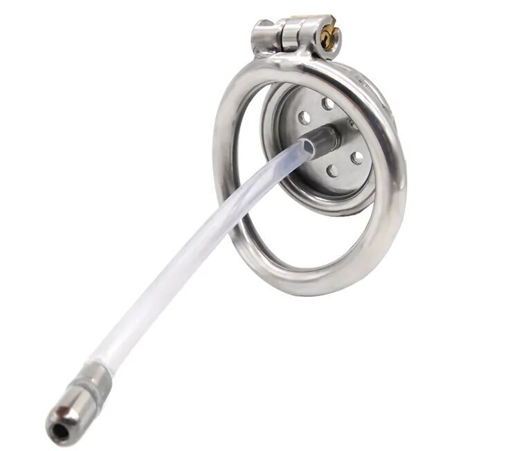 Small Flat Lock Chastity Device with Arc Ring Chastity‬ Cage Preventing Cheating