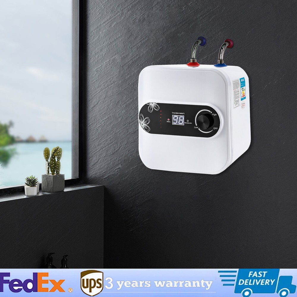 1.5KW Electric Mini-Tank Water Heater for RV Trailer Kitchen Under Sink Counter