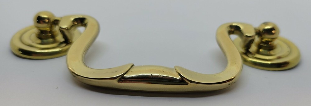 2.5, 3, 3.5" Centers Queen Anne Style Swan Neck bail pull handle solid brass new