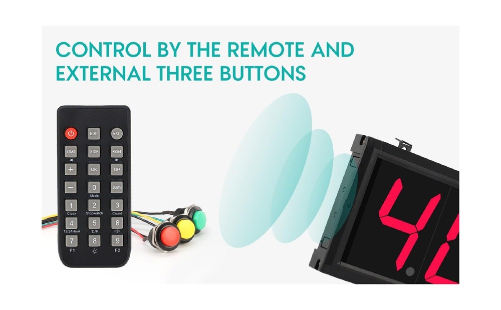 Lap Counter Up Down 4 inch Digital Counter with Buttons and Remote