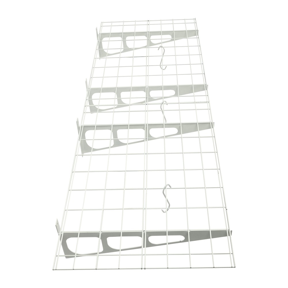 2 Packs Heavy Duty Garage Storage Rack Mesh Surface With 4 Hooks Wall Mounted US