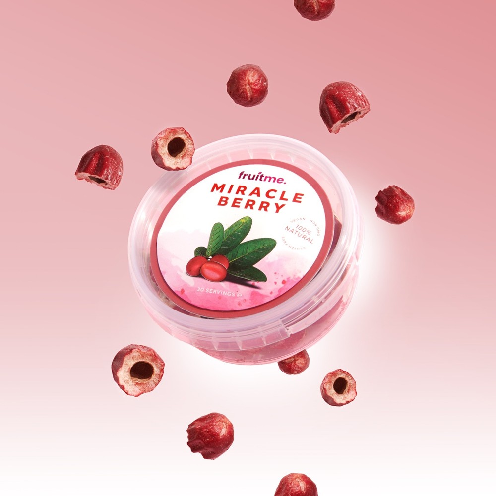 FruitMe Miracle Berry Whole Fruit - 30 Gently Dried Miracle Fruit Half Berries🍋
