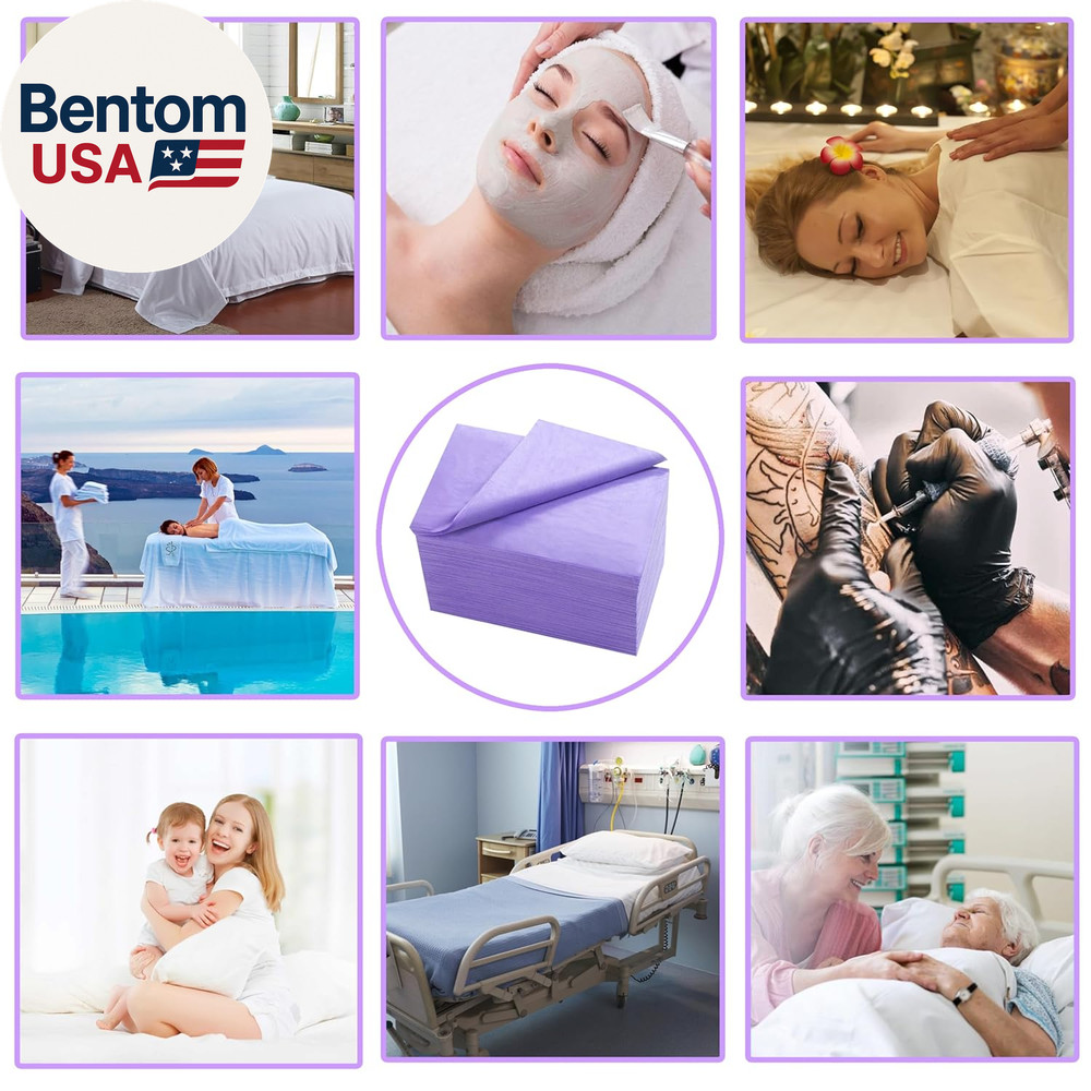 Disposable Bed Sheets 100 Pcs 31" X 71" Massage Table Sheets Non Woven Fabric SP