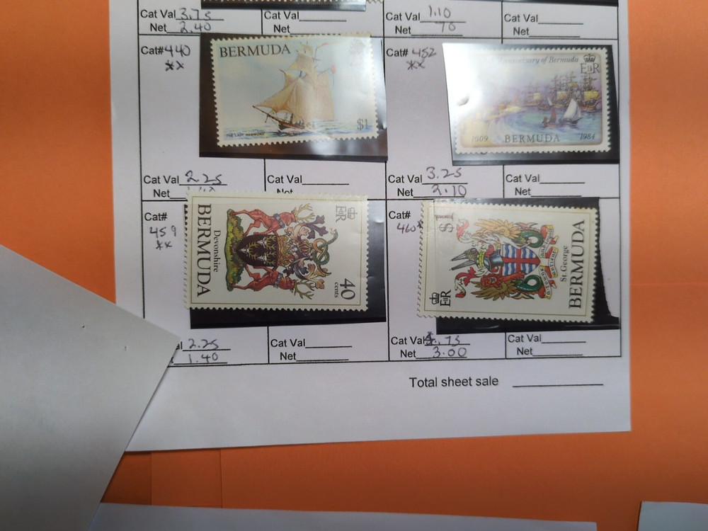 APC W6159 Bermuda MNH on circuit sheets with $130+ value