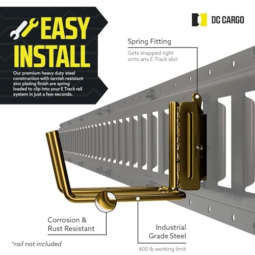 DC Cargo - E Track Tool Hanger Accessories 6.5" Deep () 2 Pack 6.5" Tool hanger