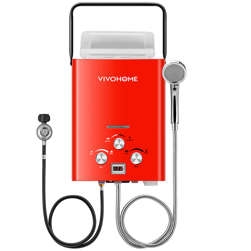 Portable LPG Propane Gas Hot Water Heater 6L Tankless Instant Boiler Outdoor RV