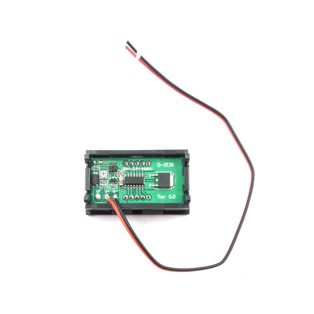 US 1-2 Pack DC 5-120V 2-Wire Voltmeter 3-Digit LED Display Panel Voltage Tester