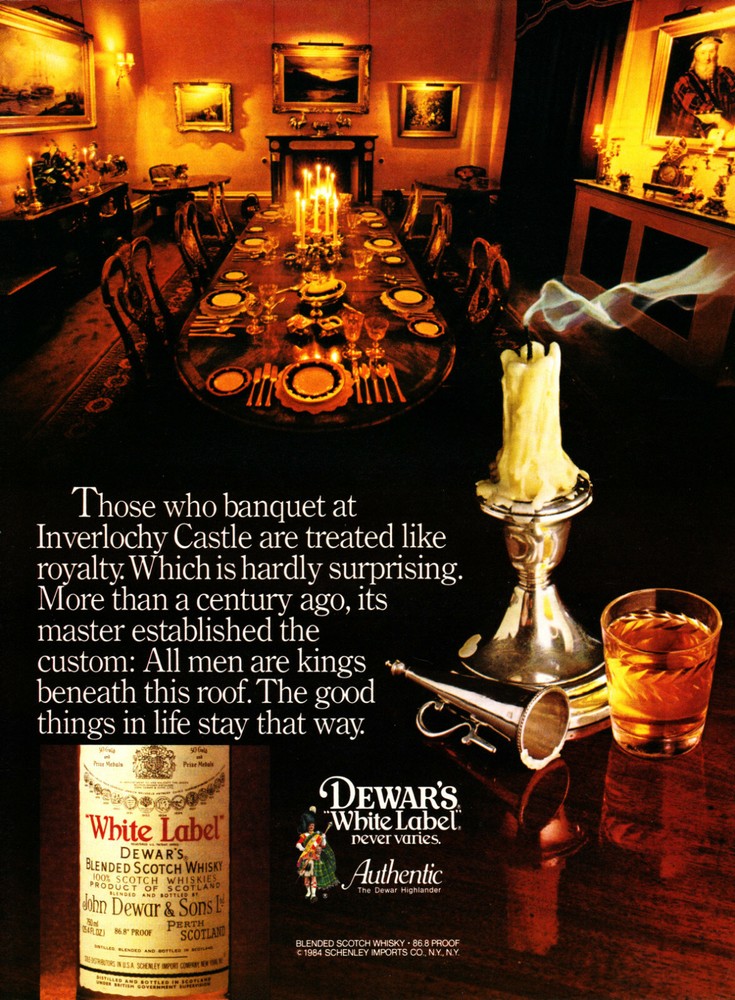 DEWAR'S WHISKY AD #2 RARE 1984