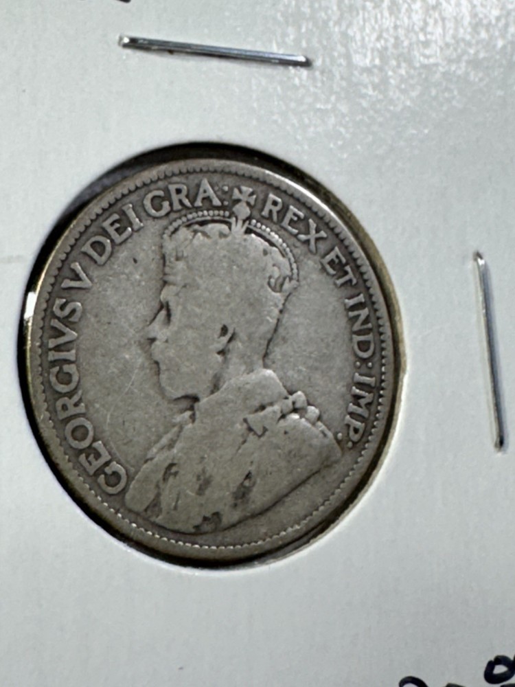 1912 Canada 25 Cents Silver Coin