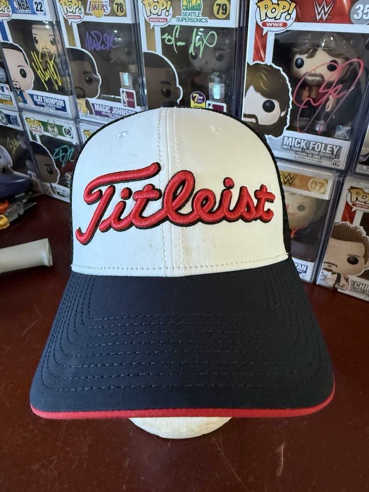 Titleist Golf Strapback Hat / Cap - White With Black And Red
