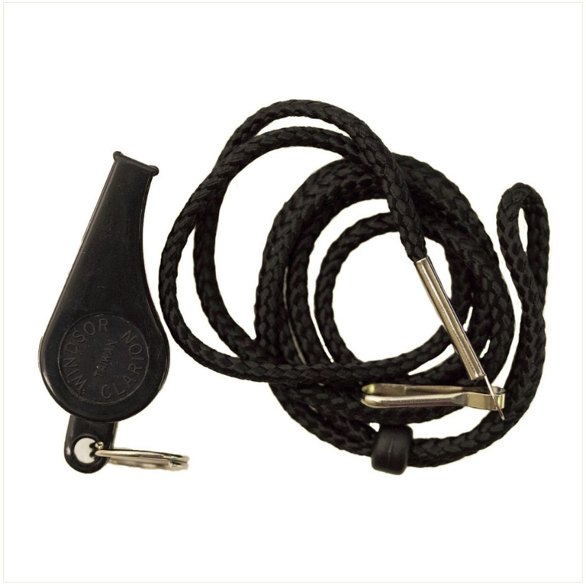 Vanguard WHISTLE AND CORD - BLACK PLASTIC