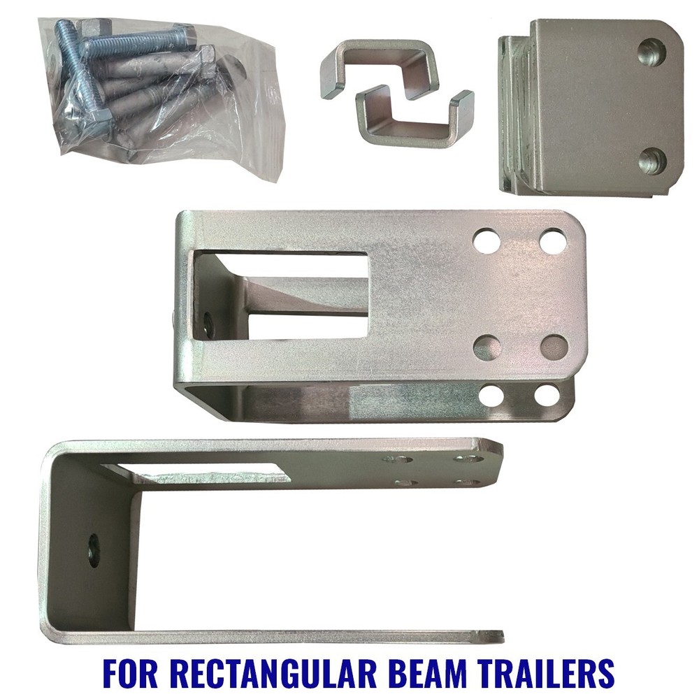 Oceansouth Galvanized Guide On Post Poles Pair for Rectangular Beam Trailer 40"