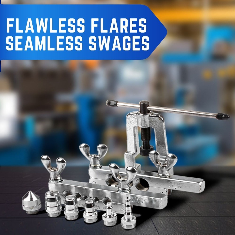 45 Degree Traditional Extrusion Type Flaring & Swaging Tool Kit W/ Carrying Case