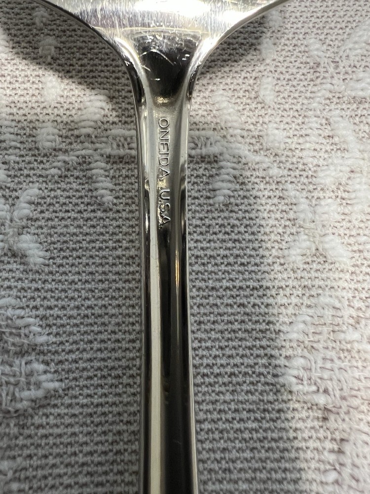 Oneida Bancroft Serving Set: Meat Fork, Serving Spoon and Sugar Spoon