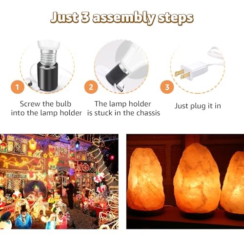 Set Blow Mold Light Kit Replacement,E27 E26 Single Bulb Cord Kit for 3