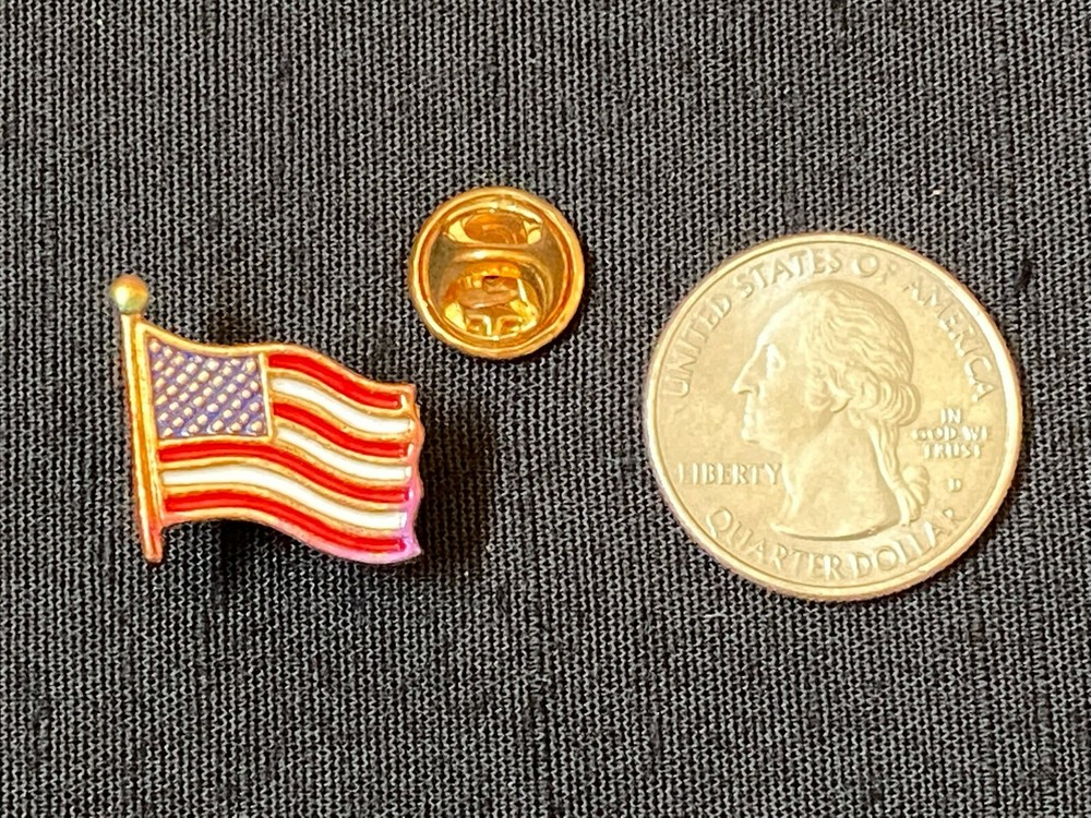 Vintage Anodized American Flag Pin