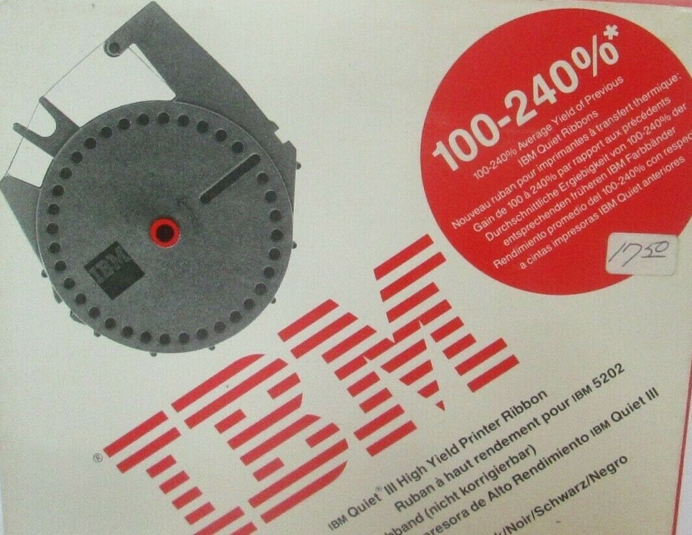 IBM QUIET III HIGH YIELD BLACK PRINTER RIBBON