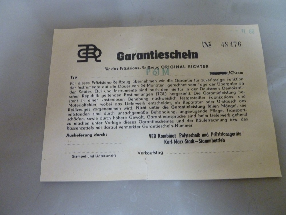 Original Richter Drawing Set/Technical Drawing Instruments/Drafting Tools