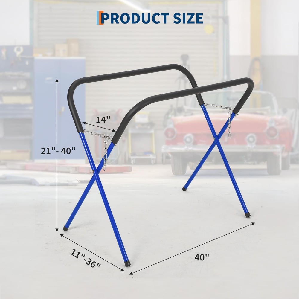 Folding Work Stand 500 lb Capacity Portable Workbench Heavy Duty Bumper Stand