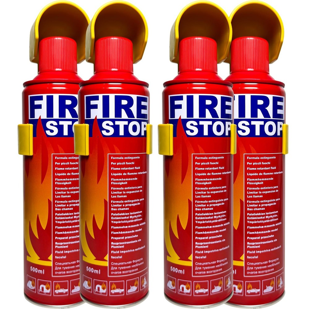 4-Pack Fire Extinguisher with Mount
