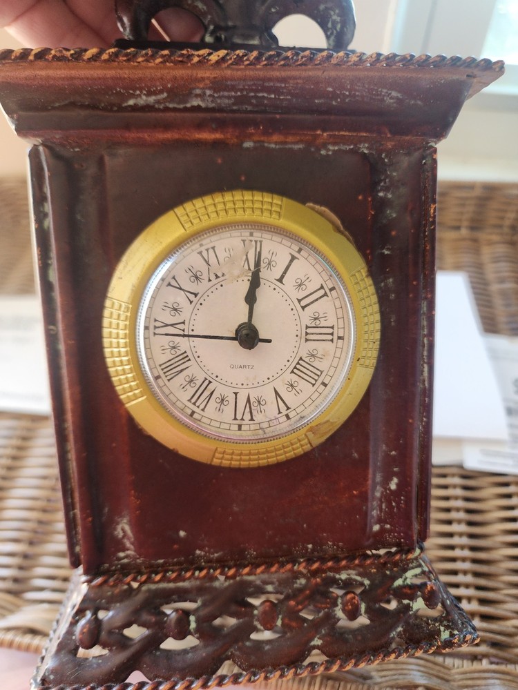 rustic table clock