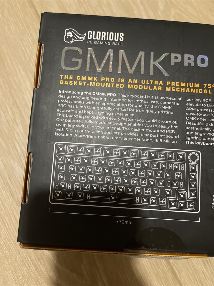Glorious GMMK Pro Barebone White Ice - US (ANSI) See Description