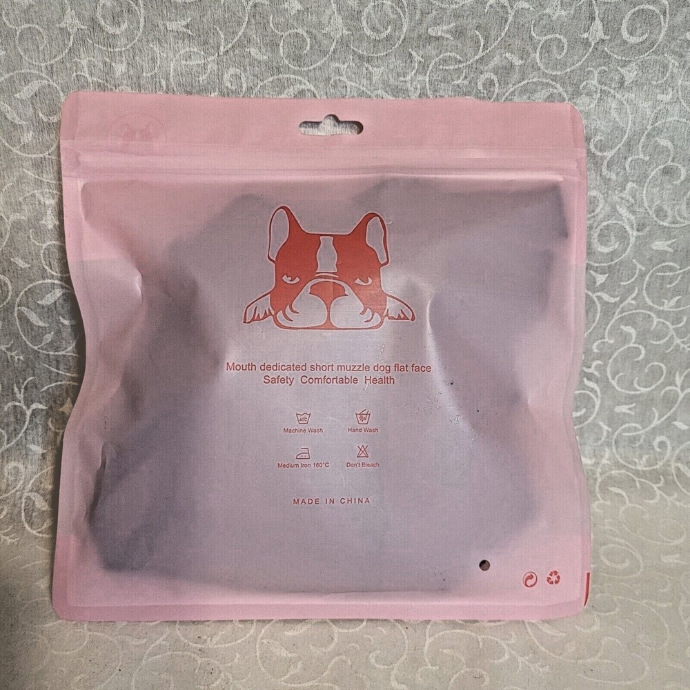 Tandd Short Snort Dog Muzzle, Breathable Mesh Flat Faced Muzzle