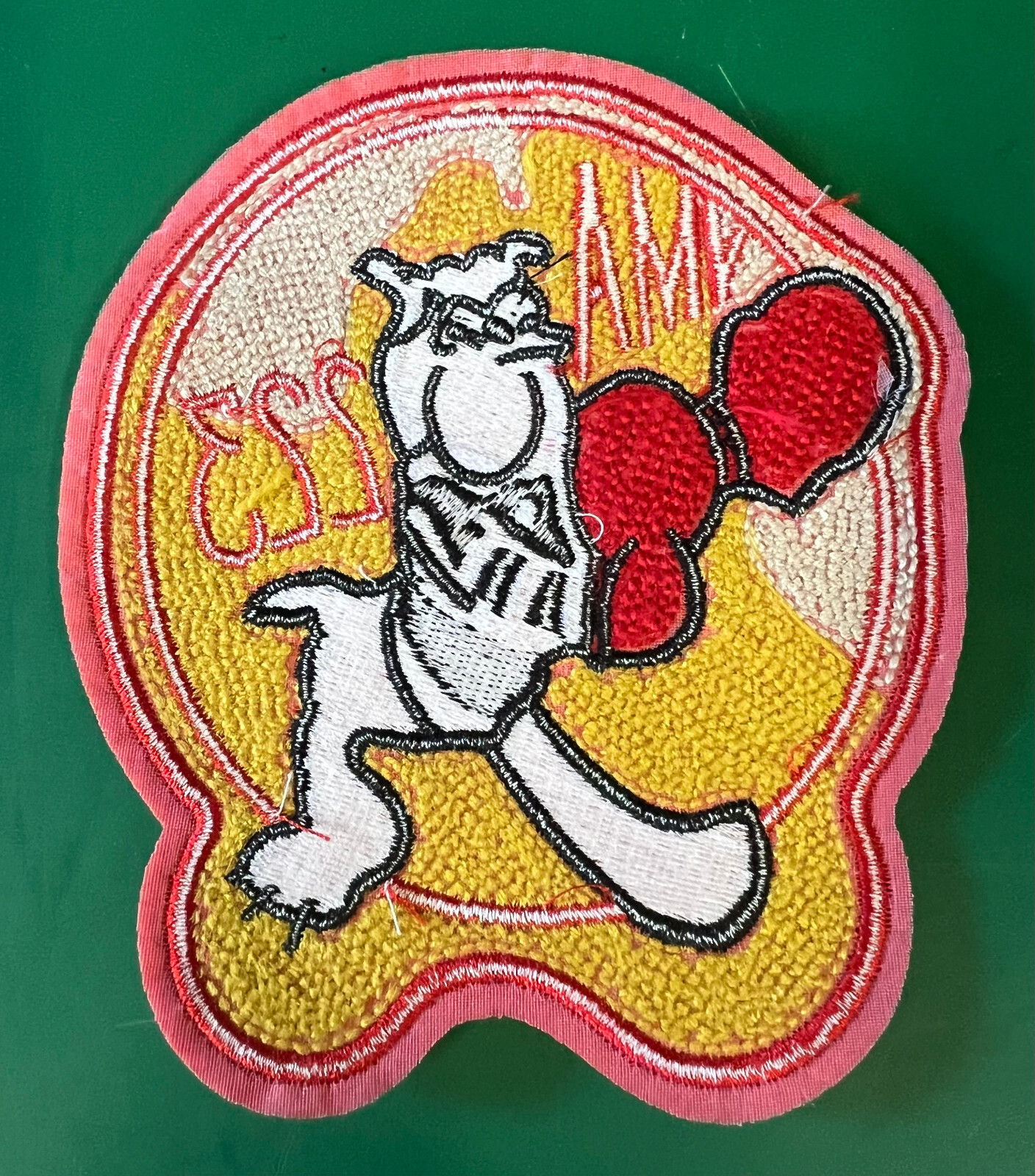 MARINE CORPS VMA 223 BULLDOGS SQUADRON BREAST PATCH- CHINILLE