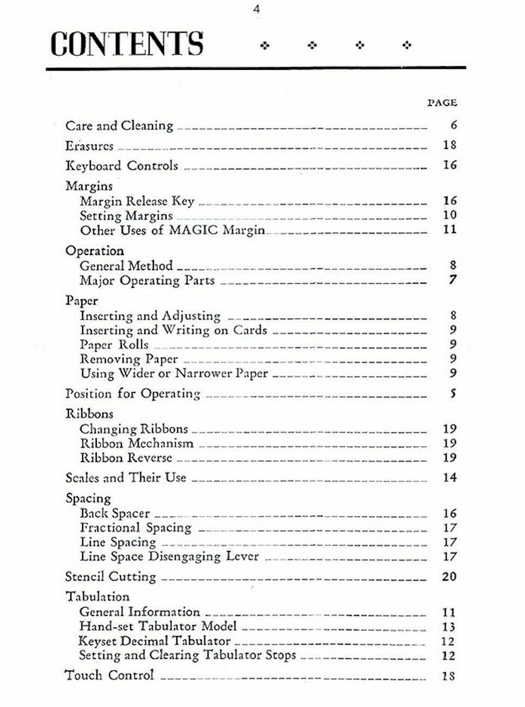 ROYAL KMM TYPEWRITER INSTRUCTIONS REPRODUCTION