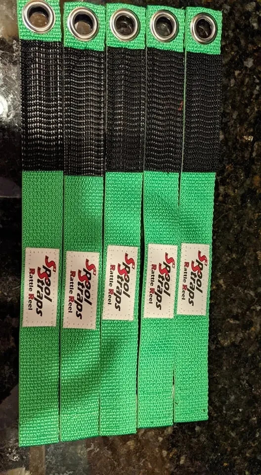 (2-pack) Ultimate Outdoors Green 1" Wide Storage Spool Strap